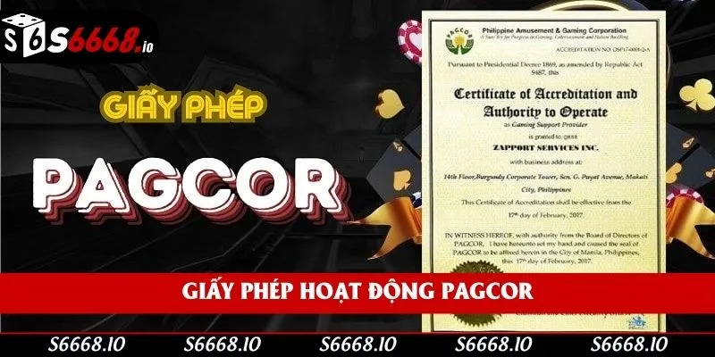 Sân chơi sở hữu giấy phép từ tổ chức PAGCOR